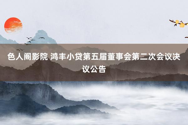 色人阁影院 鸿丰小贷第五届董事会第二次会议决议公告