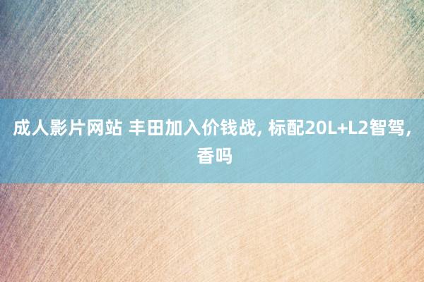 成人影片网站 丰田加入价钱战, 标配20L+L2智驾, 香吗