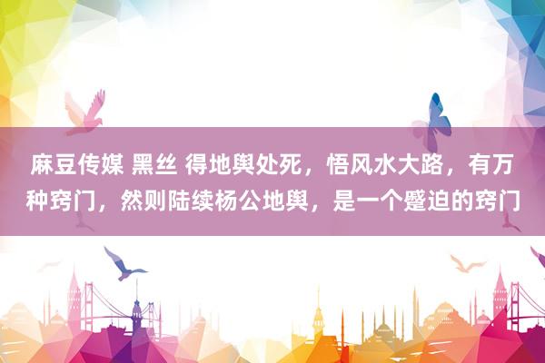 麻豆传媒 黑丝 得地舆处死，悟风水大路，有万种窍门，然则陆续杨公地舆，是一个蹙迫的窍门