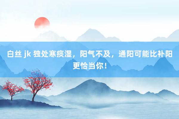 白丝 jk 独处寒痰湿，阳气不及，通阳可能比补阳更恰当你！